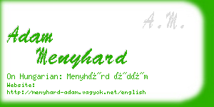 adam menyhard business card